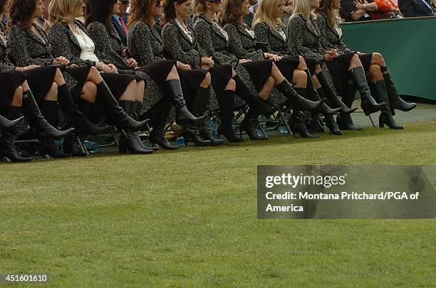 Erin Noel, Kim Johnson, Lee Henry, Amy DiMarco, Sonya Toms, Amy Campbell, Tabitha Furyk, Amy Mickelson, Elin Woods and Melissa Lehman at opening...