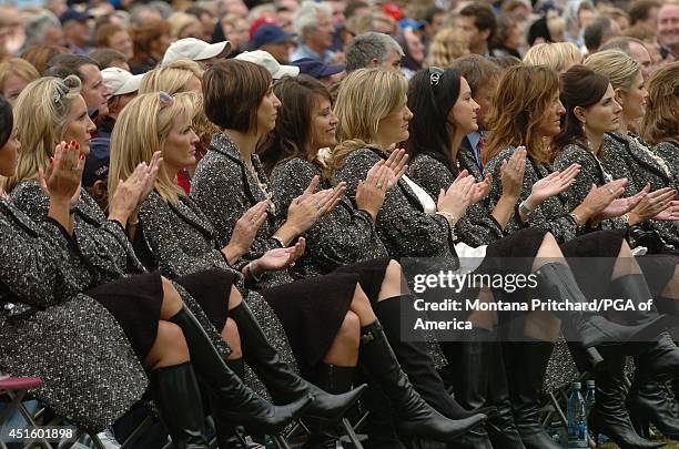 Kimberly Roberts, Kim Verplank, Lisa Cink, Erin Noel, Kim Johnson, Lee Henry, Amy DiMarco, Sonya Toms and Amy Campbell opening ceremonies for the...