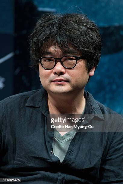 South Korean director Sim Sung-Bo attends the press conference for "Haemoo" on July 1, 2014 in Seoul, South Korea. The film will open on August 13,...