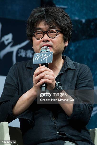 South Korean director Sim Sung-Bo attends the press conference for "Haemoo" on July 1, 2014 in Seoul, South Korea. The film will open on August 13,...