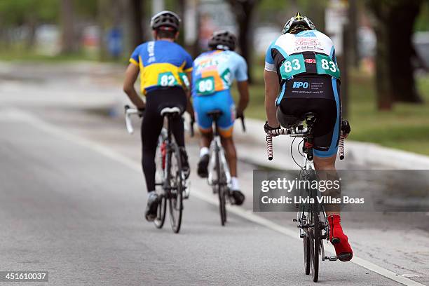 Valmor Schmtiz of FMEL itajai, Junior Mendes da Silva of AAT/Dias Bike/Unimed Paranavai, and Marcos Roberto Ribeiro of Capua Engenharia -...