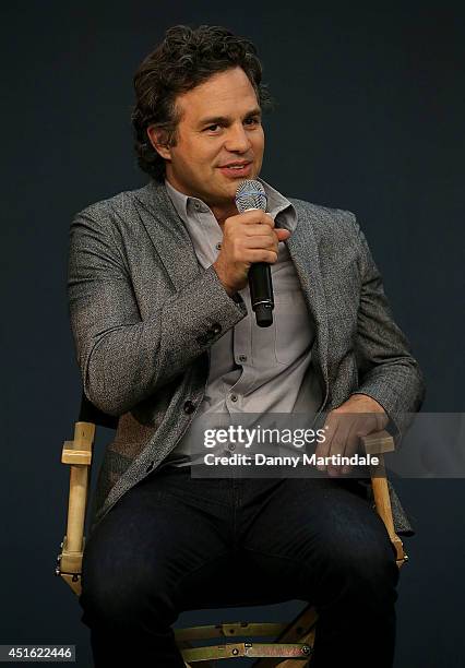 Mark Ruffalo attends a Meet The Cast event for "Begin Again" at Apple Store, Regent Street on July 2, 2014 in London, England.