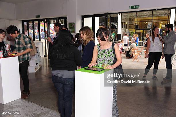 Atmosphere at the Nokia Lumia 630 Pop-up store, at The Old Truman Brewery on July 2, 2014 in London, England.