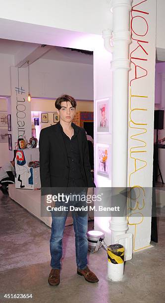 Sascha Bailey attends the Nokia Lumia 630 Pop-up store, at The Old Truman Brewery on July 2, 2014 in London, England.