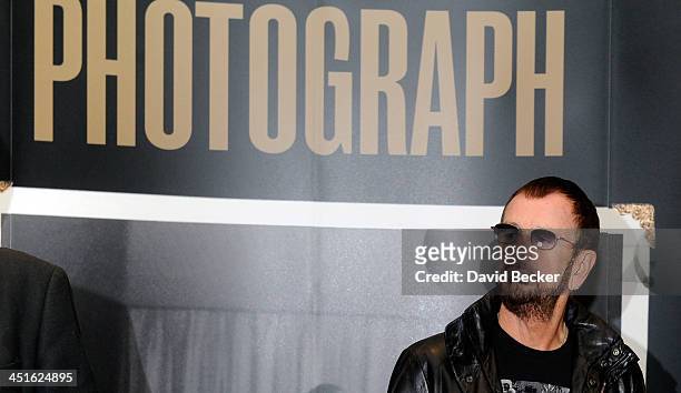 Recording artist Ringo Starr appears at an photo exhibition of his photography work at the Palms Casino Resort on November 23, 2013 in Las Vegas,...