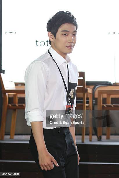 Joon of MBLAQ attends the 13th Mise-en-scene Short Film Festival at ARTNINE on June 26, 2014 in Seoul, South Korea.