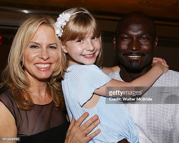 Vonda Shepard, Brooklyn Shuck and Isaiah Johnson attend the after performance party for the New York City Center Encores! Off-Center production of...