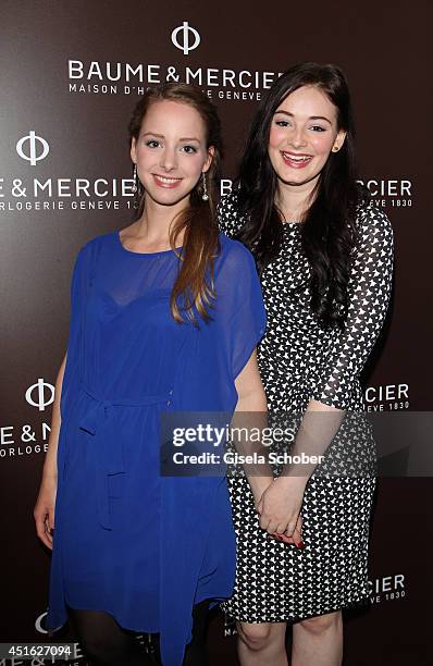 Amelie Plaas - Link, Maria Ehrich attends the presentation of the Baume & Mercier 'Promesse' Ladies Collection at Haus der Kunst on July 2, 2014 in...