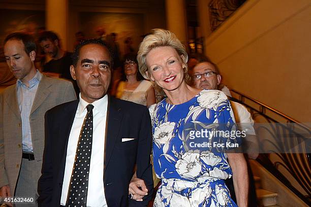 Alex Ursulet and Anne de Bourbon Siciles attend the '20th Amnesty International France' : Gala At Theatre Des champs Elysees on July 2, 2014 in...