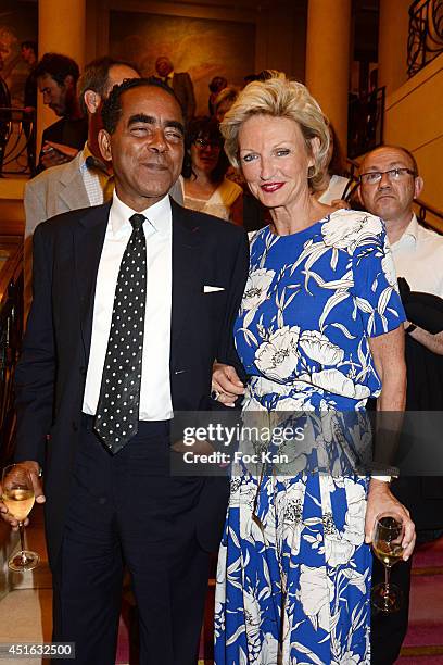 Alex Ursulet and Anne de Bourbon Siciles attend the '20th Amnesty International France' : Gala At Theatre Des champs Elysees on July 2, 2014 in...