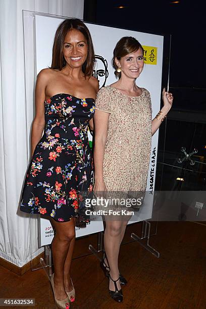 Karine Arsene and Annabelle Milot attend the '20th Amnesty International France' : Gala At Theatre Des champs Elysees on July 2, 2014 in Paris,...