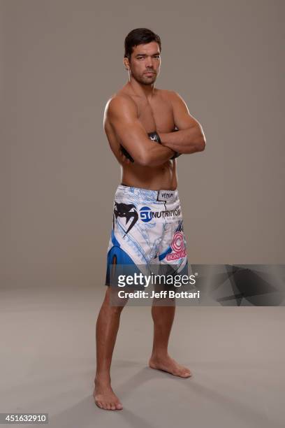 Lyoto Machida poses for a portrait during a UFC photo session at the Mandalay Bay Convention Center on July 2, 2014 in Las Vegas, Nevada.