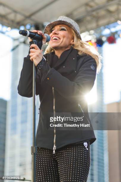 Debbie Gibson performs at the 2013 Magnificent Mile Lights Festival on November 23, 2013 in Chicago, Illinois.