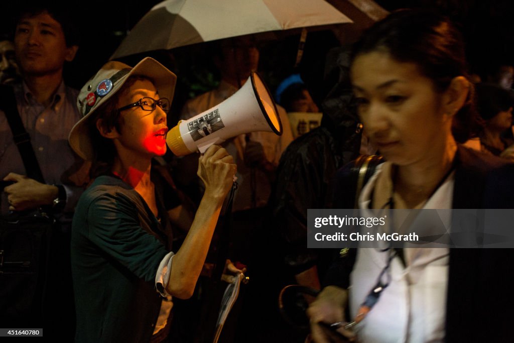 People Protest Against Reinterpretation of Pacifist Constitution In Tokyo