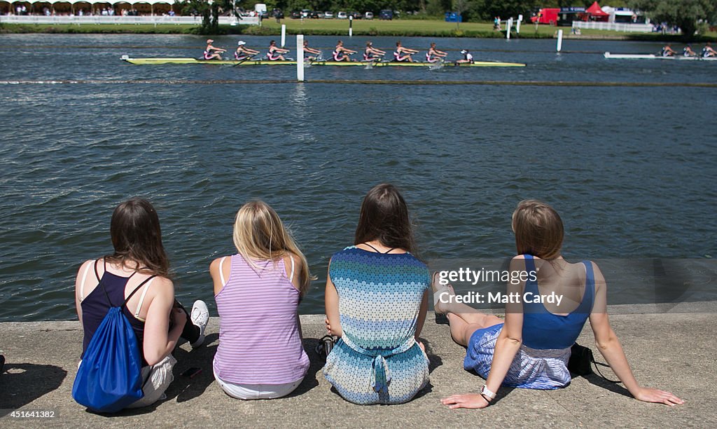Spectators Enjoy The Start Of The Henley Royal Regatta