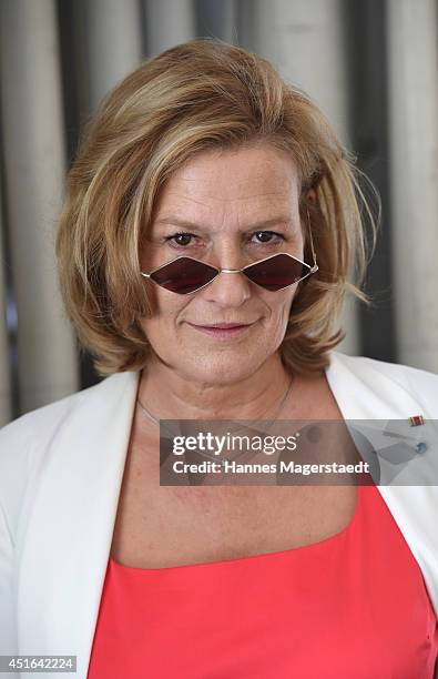 Actress Susanne von Borsody attends the FFF Reception at Praterinsel on July 3, 2014 in Munich, Germany.