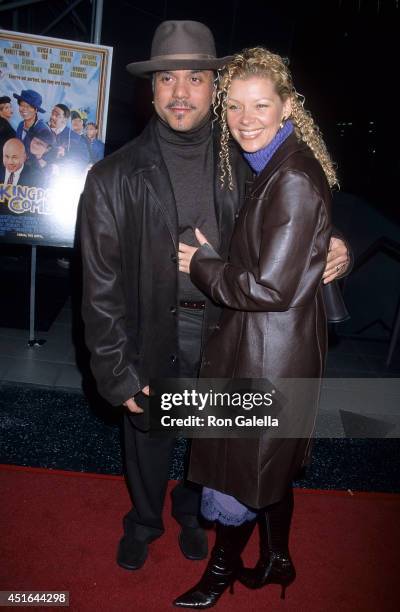 Singer Howard Hewett and wife Angela attend the Ninth Annual Pan African Film & Arts Festival - "Kingdom Come" Screening on February 8, 2001 at the...