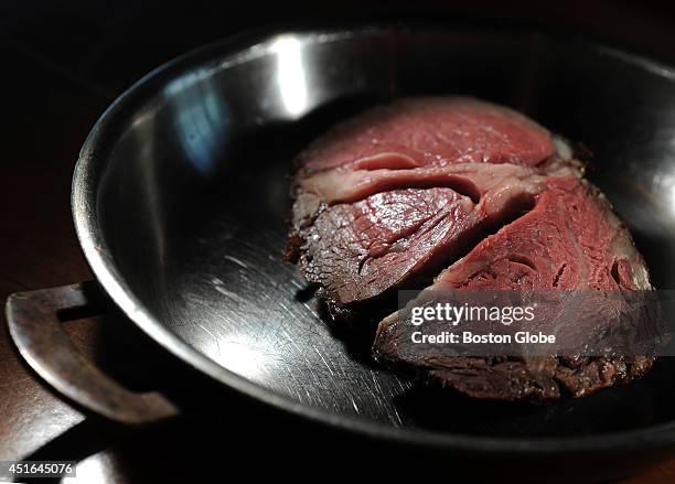 Rump roast cut from the meat cart at La Brasa restaurant in Somerville, Mass., photographed on June 27, 2014.