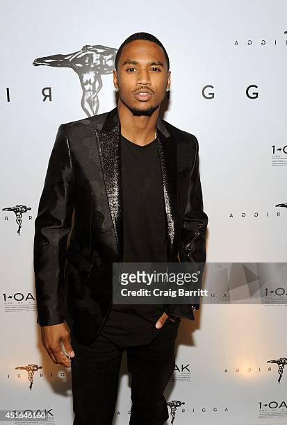 Trey Songz attends the Trey Songz "Trigga" Album Release Party at 1OAK on July 2, 2014 in New York City.