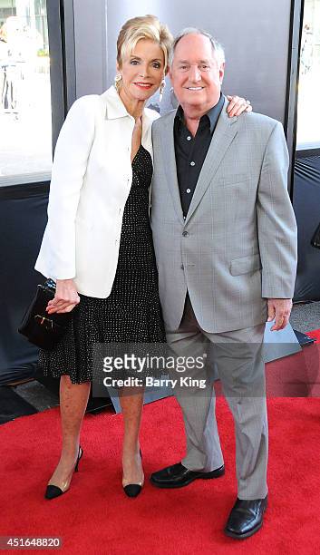 Singer Neil Sedaka and wife Leba Strassberg attend the 2014 Los Angeles Film Festival closing night premiere of 'Jersey Boys' at Premiere House on...