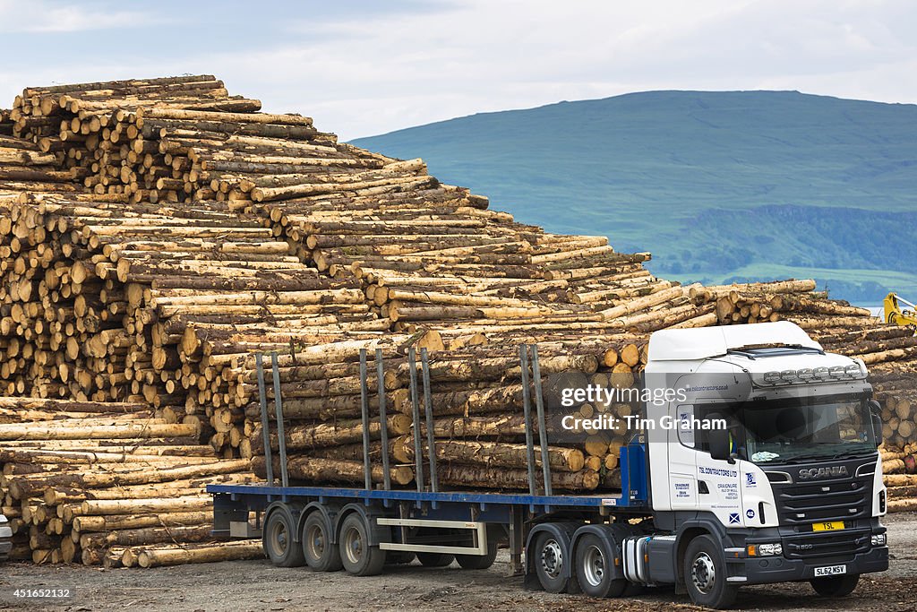 Logging Transportation on Isle of Mull, Scotland