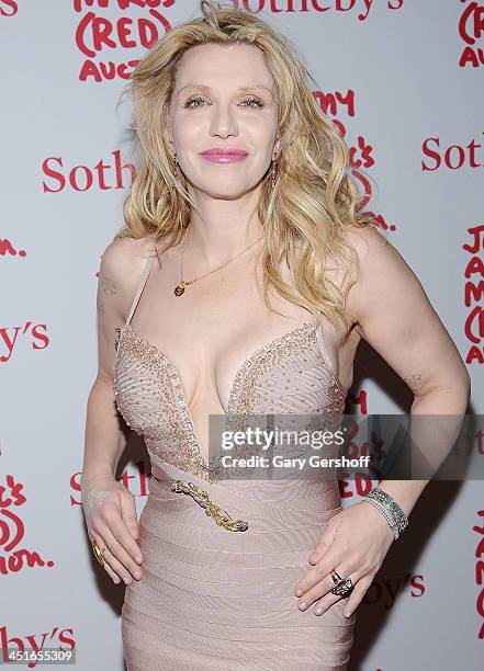 Courtney Love attends the 2013 Auction Celebrating Masterworks Of Design and Innovation at Sotheby's on November 23, 2013 in New York City.