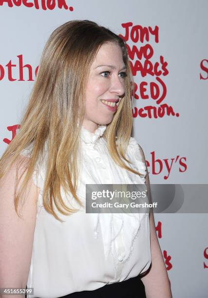 Chelsea Clinton attends the 2013 Auction Celebrating Masterworks Of Design and Innovation at Sotheby's on November 23, 2013 in New York City.