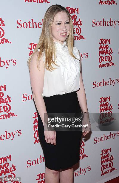 Chelsea Clinton attends the 2013 Auction Celebrating Masterworks Of Design and Innovation at Sotheby's on November 23, 2013 in New York City.