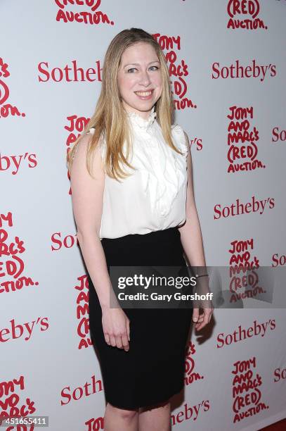 Chelsea Clinton attends the 2013 Auction Celebrating Masterworks Of Design and Innovation at Sotheby's on November 23, 2013 in New York City.