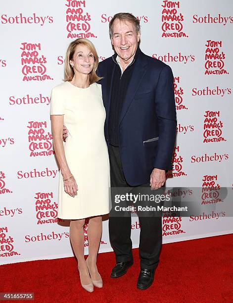 Amanda Burden and Charlie Rose attend the 2013 Auction Celebrating Masterworks Of Design and Innovation on November 23, 2013 in New York, United...