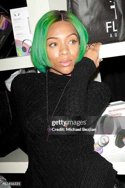 Lil' Mama attends Flips Audio Headphones Sponsors the Official Artist Gift Lounge & Cumulus Radio Row At the American Music Awards - Day 2 on...