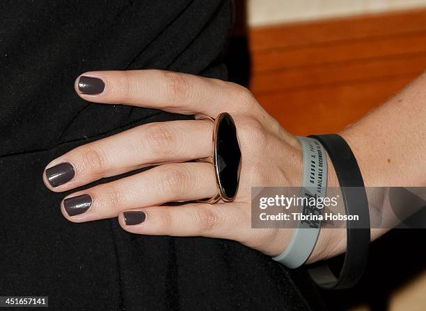 Haley Webb attends the MTV's 'Teen Wolf' fan appreciation event at Burbank Airport Marriott on November 23, 2013 in Burbank, California.