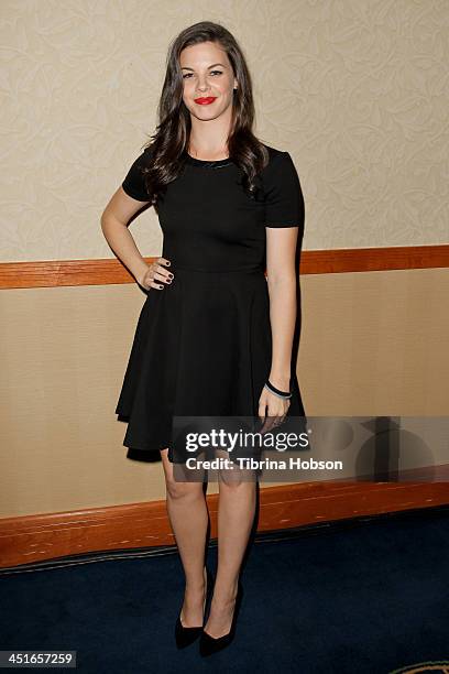Haley Webb attends the MTV's 'Teen Wolf' fan appreciation event at Burbank Airport Marriott on November 23, 2013 in Burbank, California.