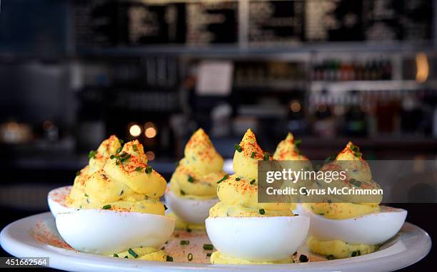 Deviled eggs at Steuben's on E. 17th Ave. In Denver on Tuesday, July 1, 2014.