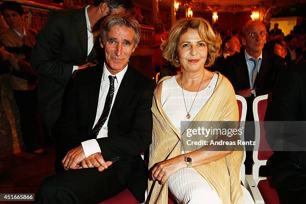 Bernd Schadewald and Michaela May attend the Bernhard Wicki Award at Cuvilles Theatre on July 3, 2014 in Munich, Germany.