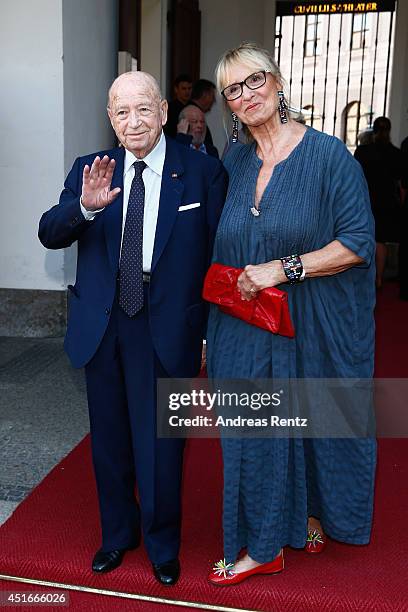 Erich Mueller and Diana Koerner attend the Bernhard Wicki Award at Cuvilles Theatre on July 3, 2014 in Munich, Germany.