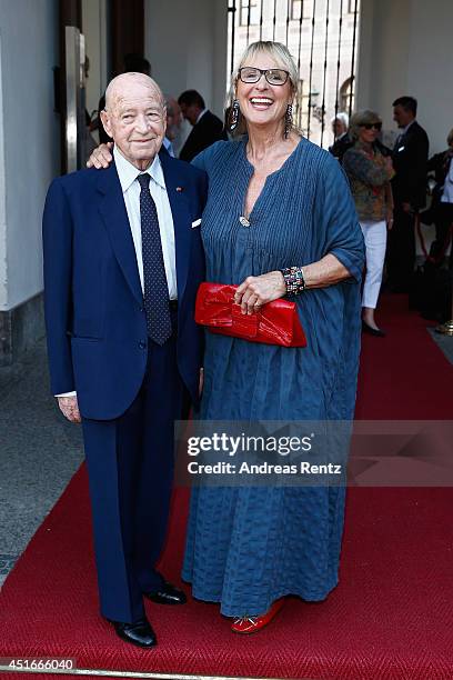 Erich Mueller and Diana Koerner attend the Bernhard Wicki Award at Cuvilles Theatre on July 3, 2014 in Munich, Germany.