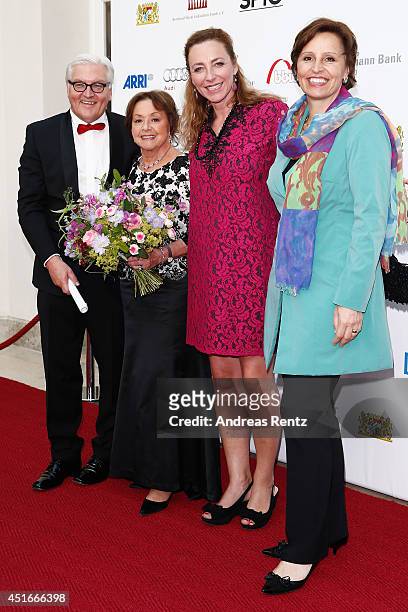 German Foreign Minister Frank Walter Steinmeier, Elisabeth Wicki-Endriss, Diana Iljine and Christine Haderthauer attend the Bernhard Wicki Award at...
