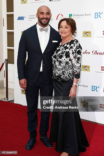 Yann Demange and Elisabeth Wicki-Endriss attend the Bernhard Wicki Award at Cuvilles Theatre on July 3, 2014 in Munich, Germany.