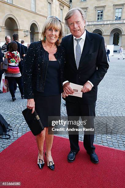 Bruno Reichart and wife Elke Reichart attend the Bernhard Wicki Award at Cuvilles Theatre on July 3, 2014 in Munich, Germany.