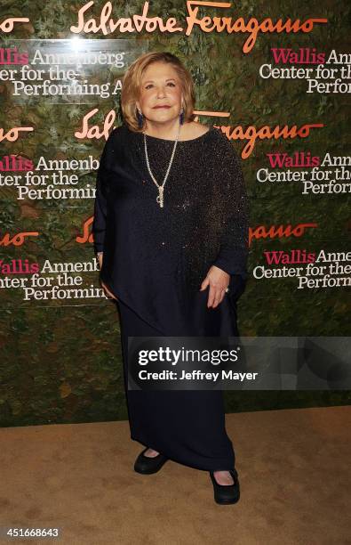 Philanthropist Wallis Annenberg arrives at the Wallis Annenberg Center For The Performing Arts Inaugural Gala at Wallis Annenberg Center for the...