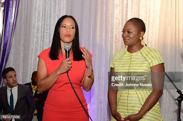Michelle Ebanks and Vanessa Bush attend the 2014 Essence Music Festival Kick Off Party at Gallier Hall on July 3, 2014 in New Orleans, Louisiana.