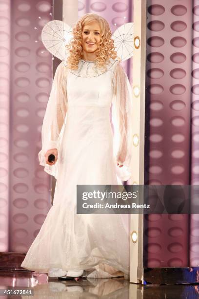 Stefanie Hertel performs during the 'Willkommen bei Carmen Nebel' show at Volkswagen Halle on November 23, 2013 in Braunschweig, Germany.