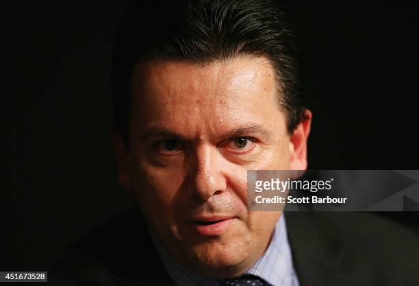 Nick Xenophon, independent Senator for South Australia speaks during the 2014 Economic and Social Outlook Conference on July 4, 2014 in Melbourne,...