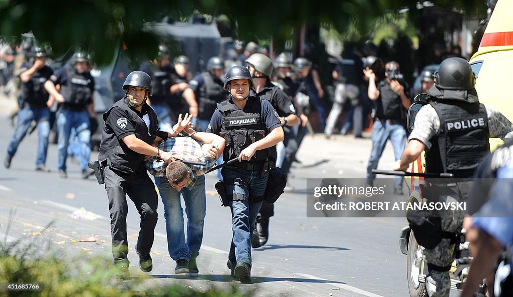 MACEDONIA-ALBANIA-ETHNIC-MURDER-PROTEST-VIOLENCE