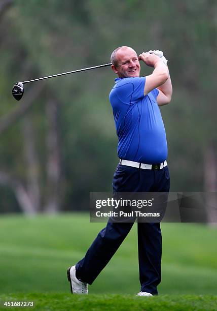 Daniel Greenwood of Forest Pines Golf Club tees off during day two of the Titleist PGA Playoffs on the PGA Sultan Course at Antalya Golf Club on...