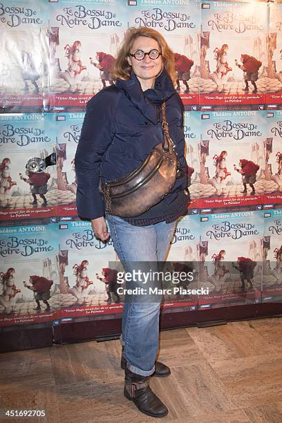 Sonia Dubois attends the 'Le Bossu de Notre Dame' performance at Theatre Antoine on November 24, 2013 in Paris, France.