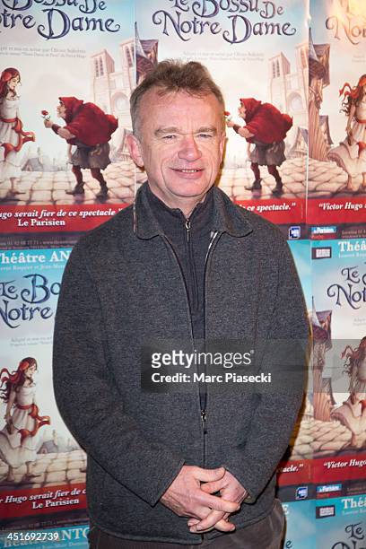 Actor Dominique Pinon attends the 'Le Bossu de Notre Dame' performance at Theatre Antoine on November 24, 2013 in Paris, France.