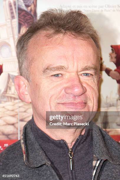 Actor Dominique Pinon attends the 'Le Bossu de Notre Dame' performance at Theatre Antoine on November 24, 2013 in Paris, France.