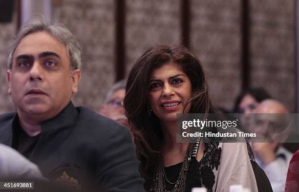 Rajesh and Zeba Kohli during the HT for Mumbai Awards 2013 at Hotel Four Seasons, Worli on November 22, 2013 in Mumbai, India. The HT for Mumbai...